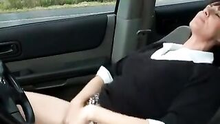 mILF Masturbating in Car
