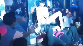 Drunk: Squirting on the face of the viewer in a undress club!