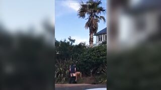 Couple caught fucking in a parking lot - Drunken