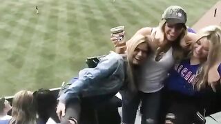 Drunk Gals: falling in the stands
