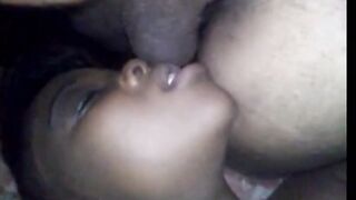 Ebony thot making him bust - Ebony