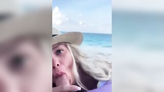 Elsa Jean: Oral sex on the beach