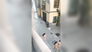 Embarrassed Nude Girls: Dozens of Spanish honeys nude in public