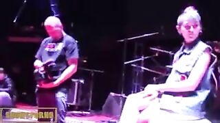 trashy Beauty Fucked by a Sex Machine in a Concert