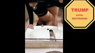 Real couple fuck in public restrooms in Las Vegas